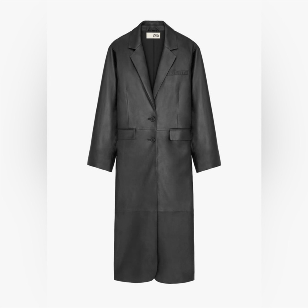 ZARA X KAIA LEATHER TRENCH SZ XS/S